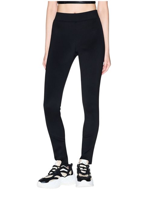 Leggings with faux leather insert ARMANI EXCHANGE | Trousers | XW000754 AF16139UC001